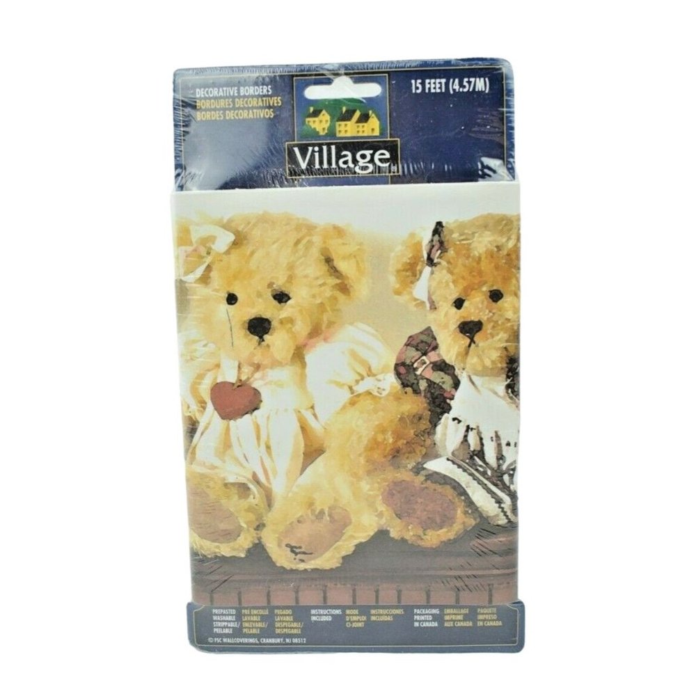 Village Teddy Bear Decorative Prepasted Wall Borders Border 6.7 inches x 5 Yards